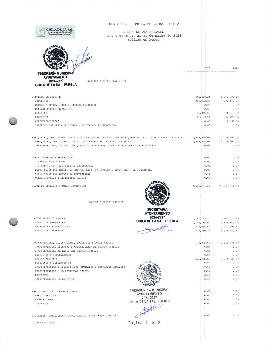 01 ESTADO DE ACTIVIDADES 032026