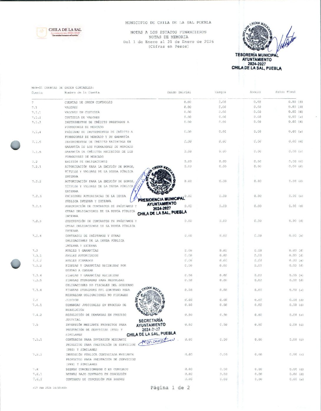 13 NOTAS DE MEMORIA 012026
