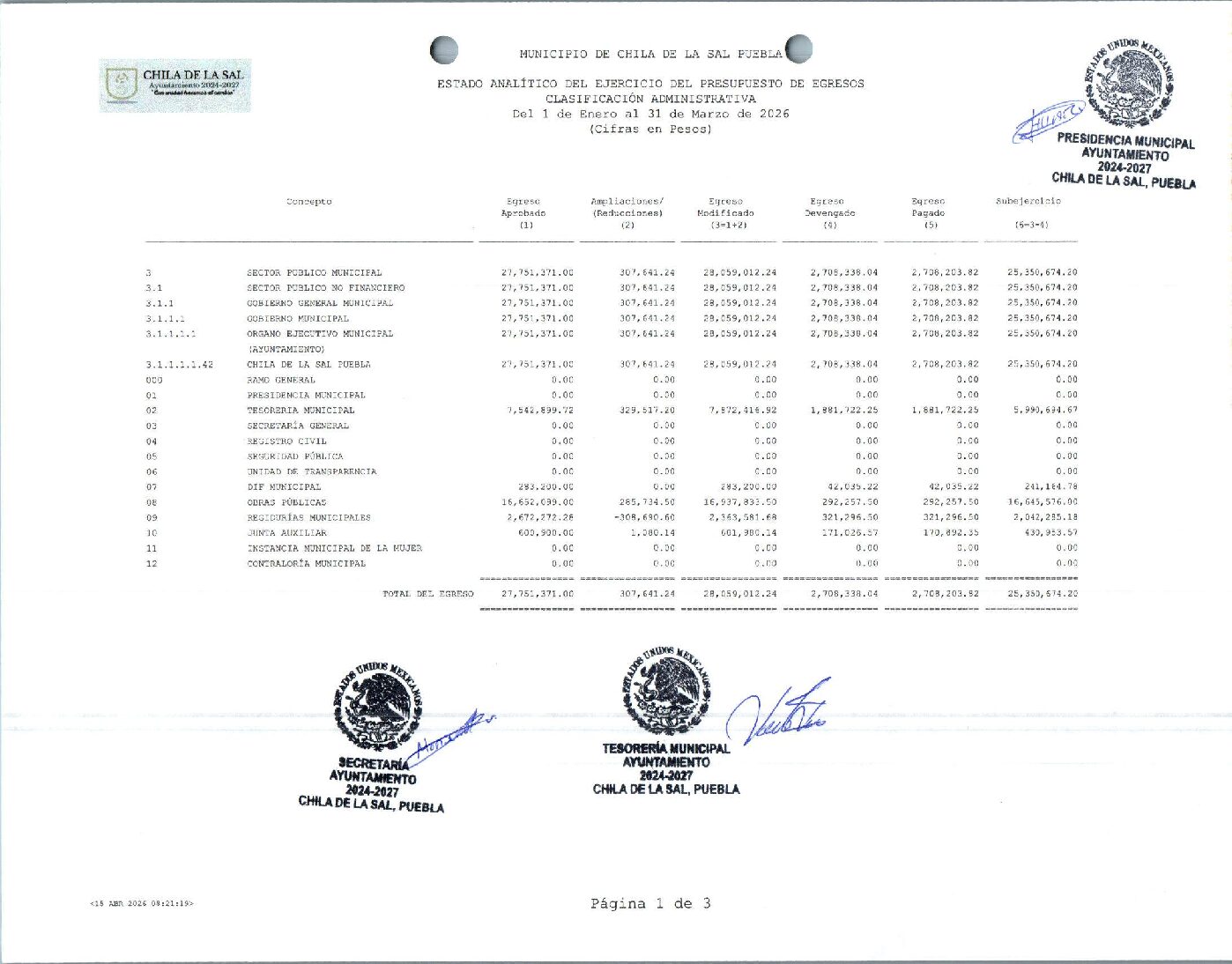 18 EA DEL EPE CLASIFICACION ADMINISTRATIVA 032026