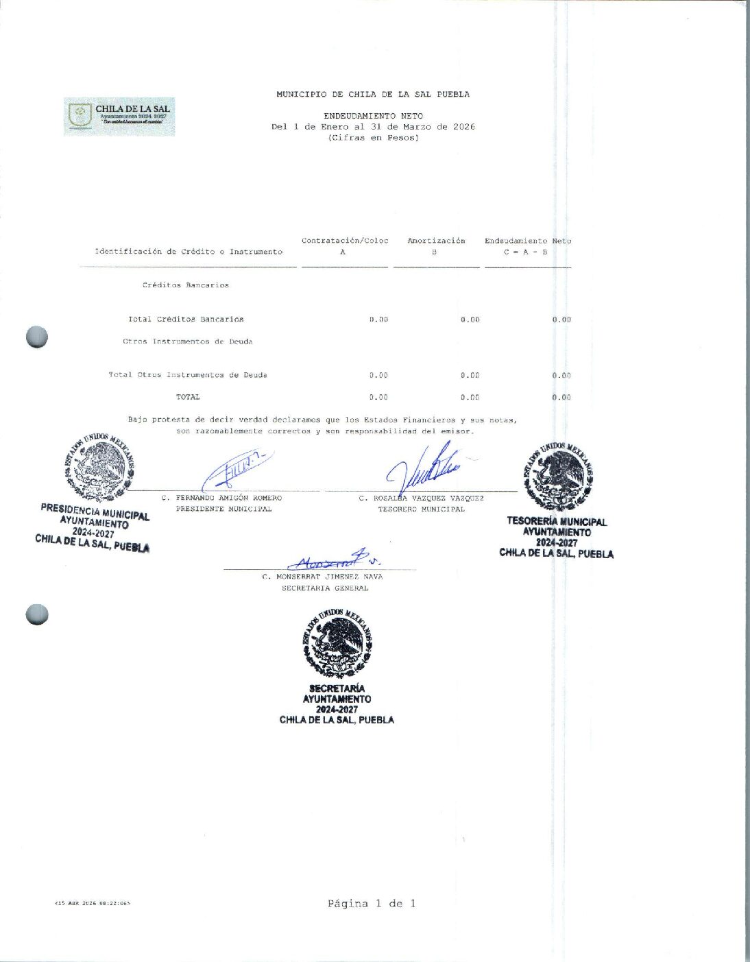 20 ENDEUDAMIENTO NETO 032026