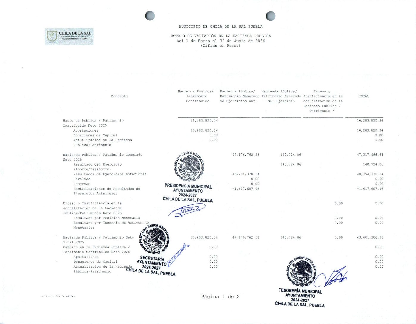 03 Estado De Variación En La Hacienda Pública