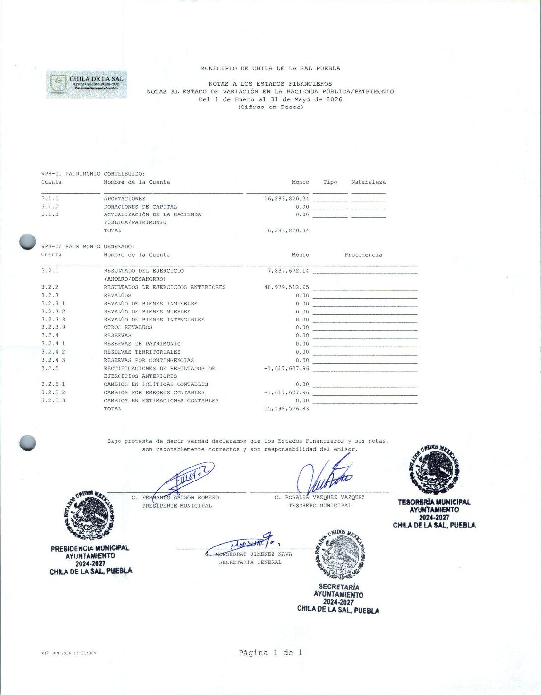 11 Notas Al Estado De Variación En La Hacienda Pública