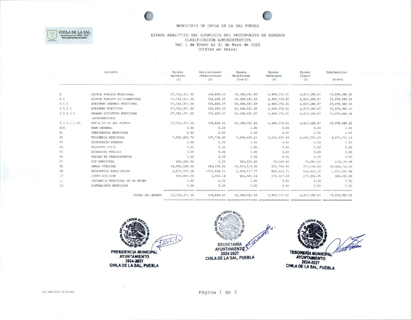 18 EA Del EPE Clasificación Administrativa