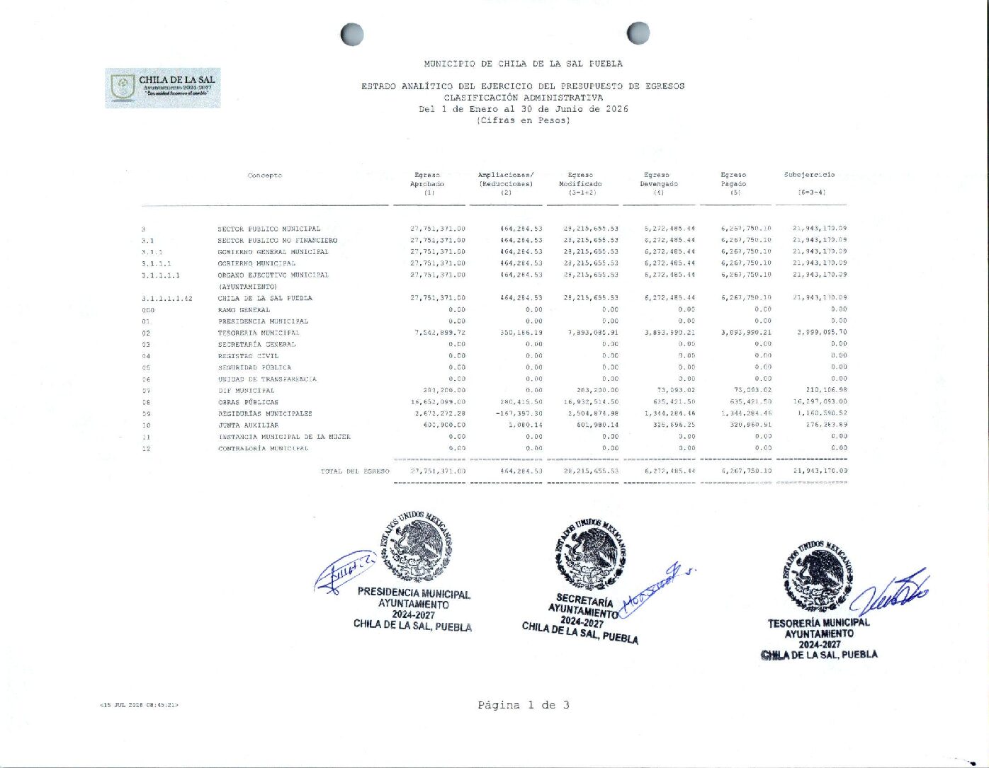 18 EA Del EPE Clasificación Administrativa