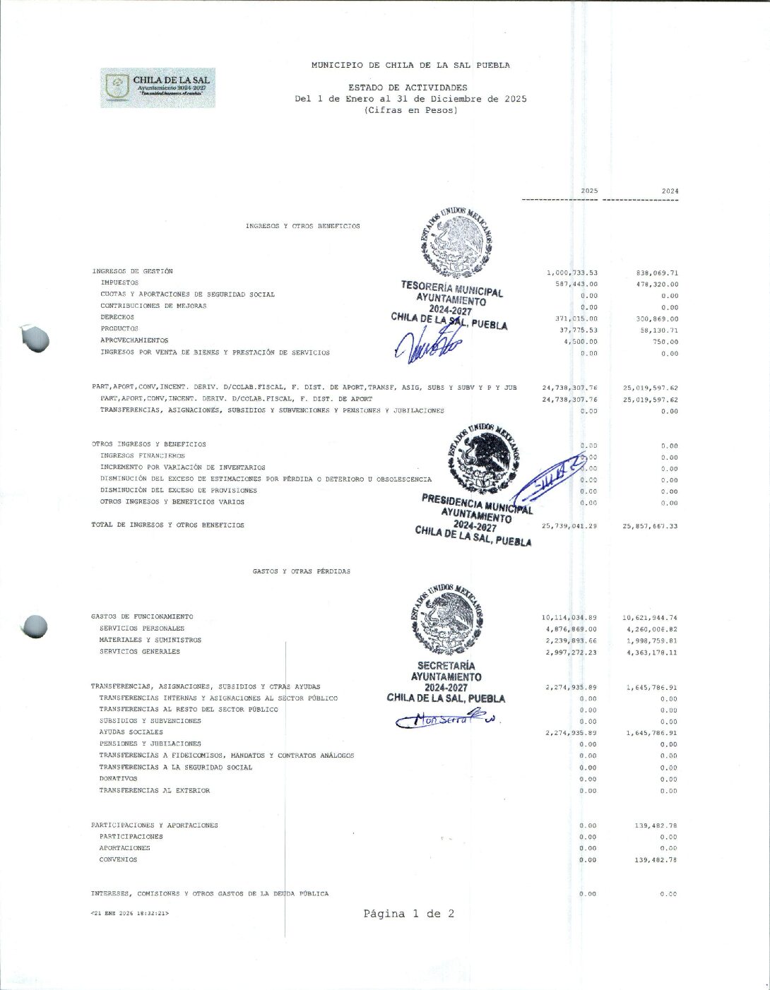 01 Estado De Actividades