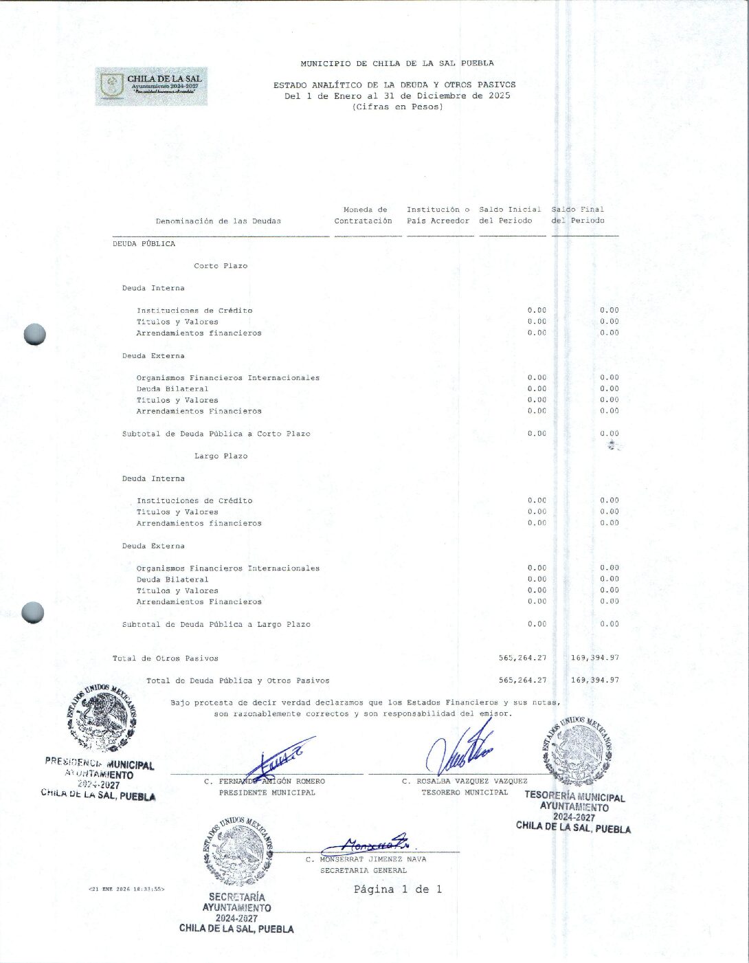 08 Estado Analitico De La Deuda Y Otros Pasivos