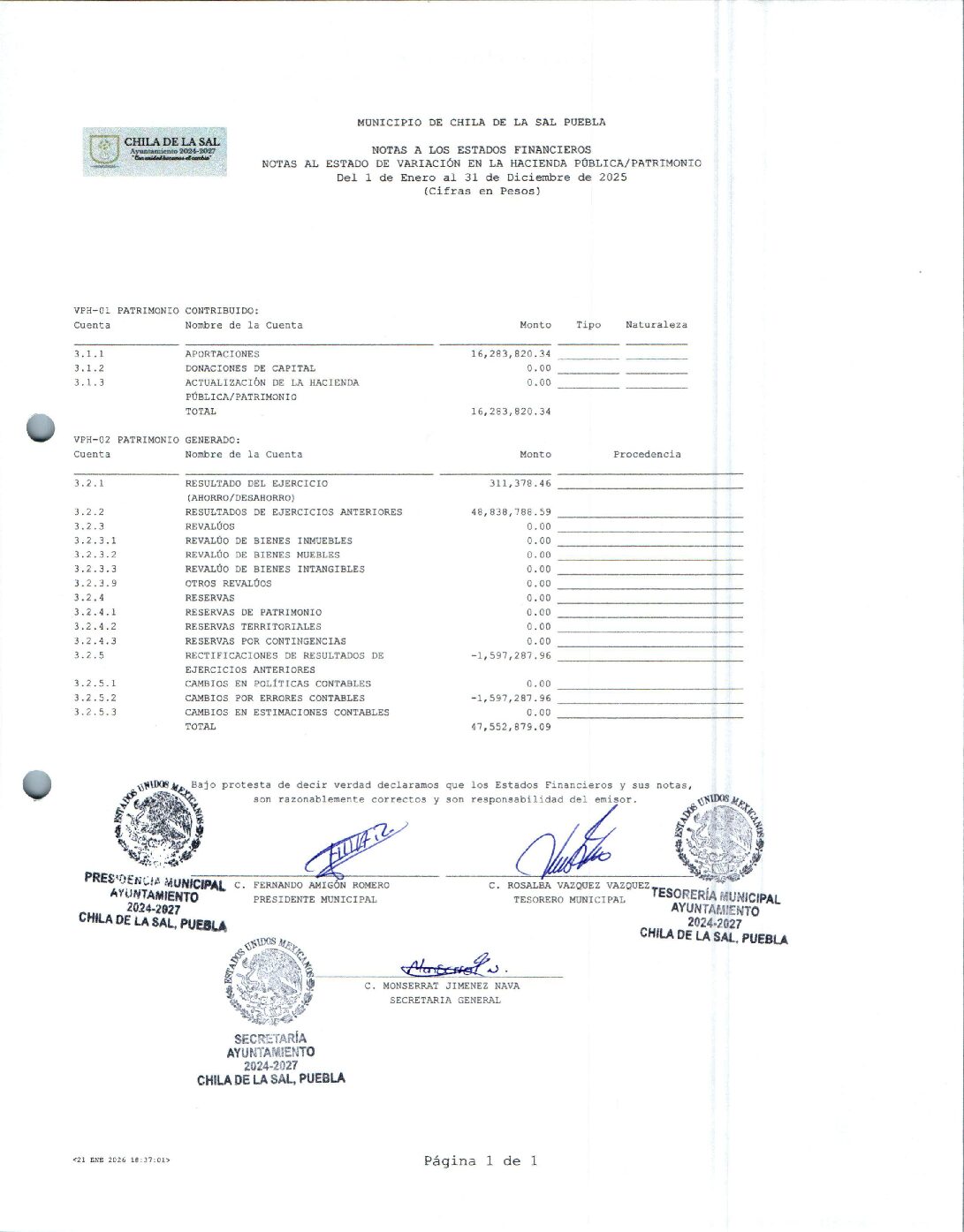 11 Notas Al Estado De Variación En La Hacienda Pública